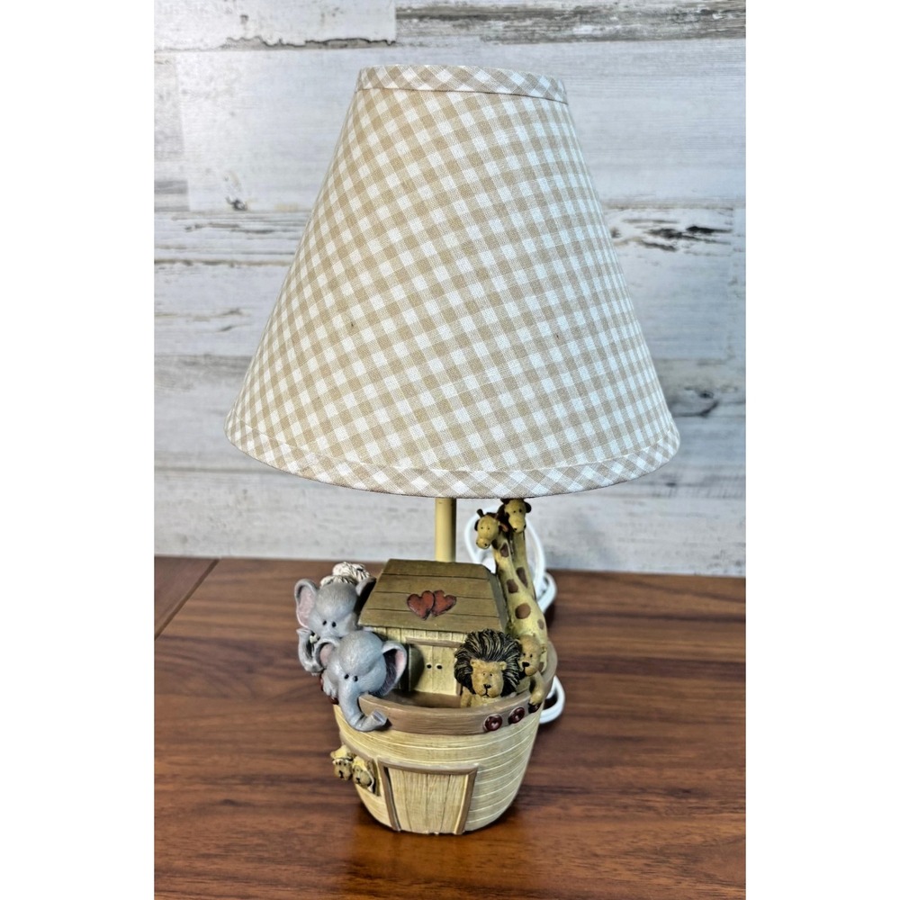 Moses Noah's Ark Nursery Lamp Resin Kids Room Decor 2007 12" Tall. Hand Painted